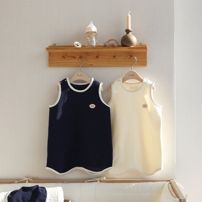 [Chebebe] Pure cotton terry melting baby sleeping vest sleeping pajamas (color selection)