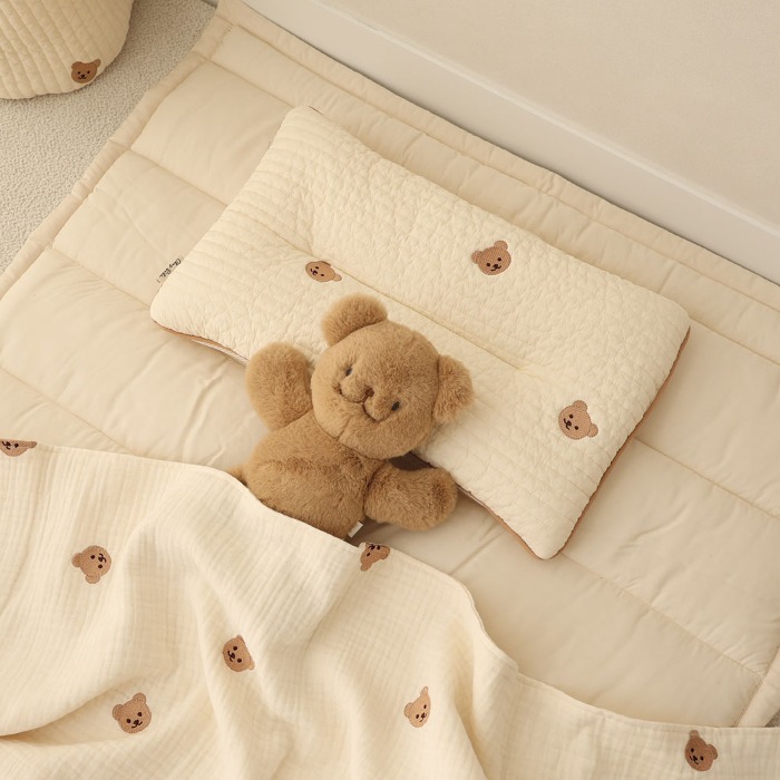 [Chebebe] 100 embroidery double-sided infant pillow middle pillow 50x30 (design selection)