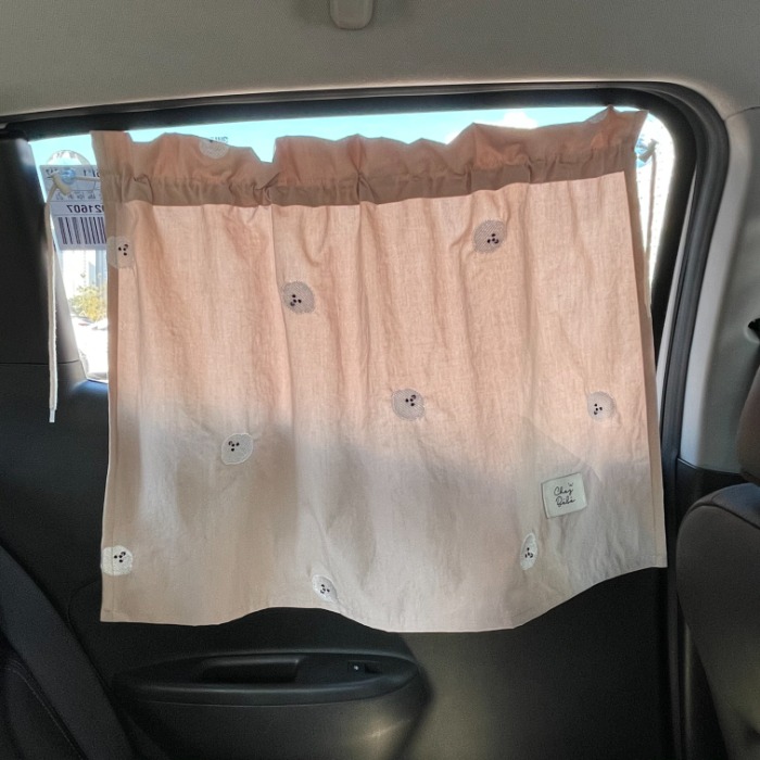 [Chebebe] Vesson embroidered car sunshade (beige)