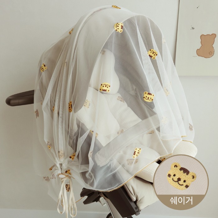 [Chebebe] Embroidery Stroller Cover_Shager / Stroller Cover