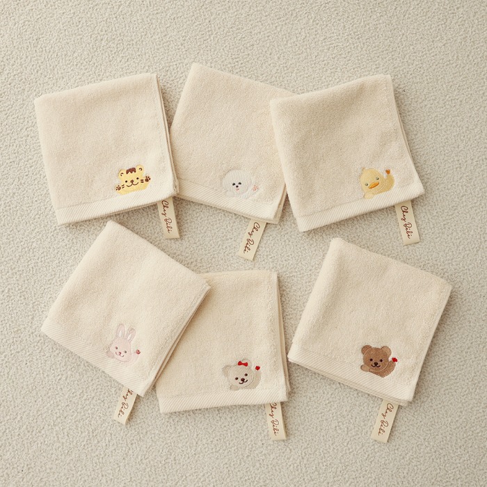 [Shebebe] Character Embroidery Hand Towel (Select Design)